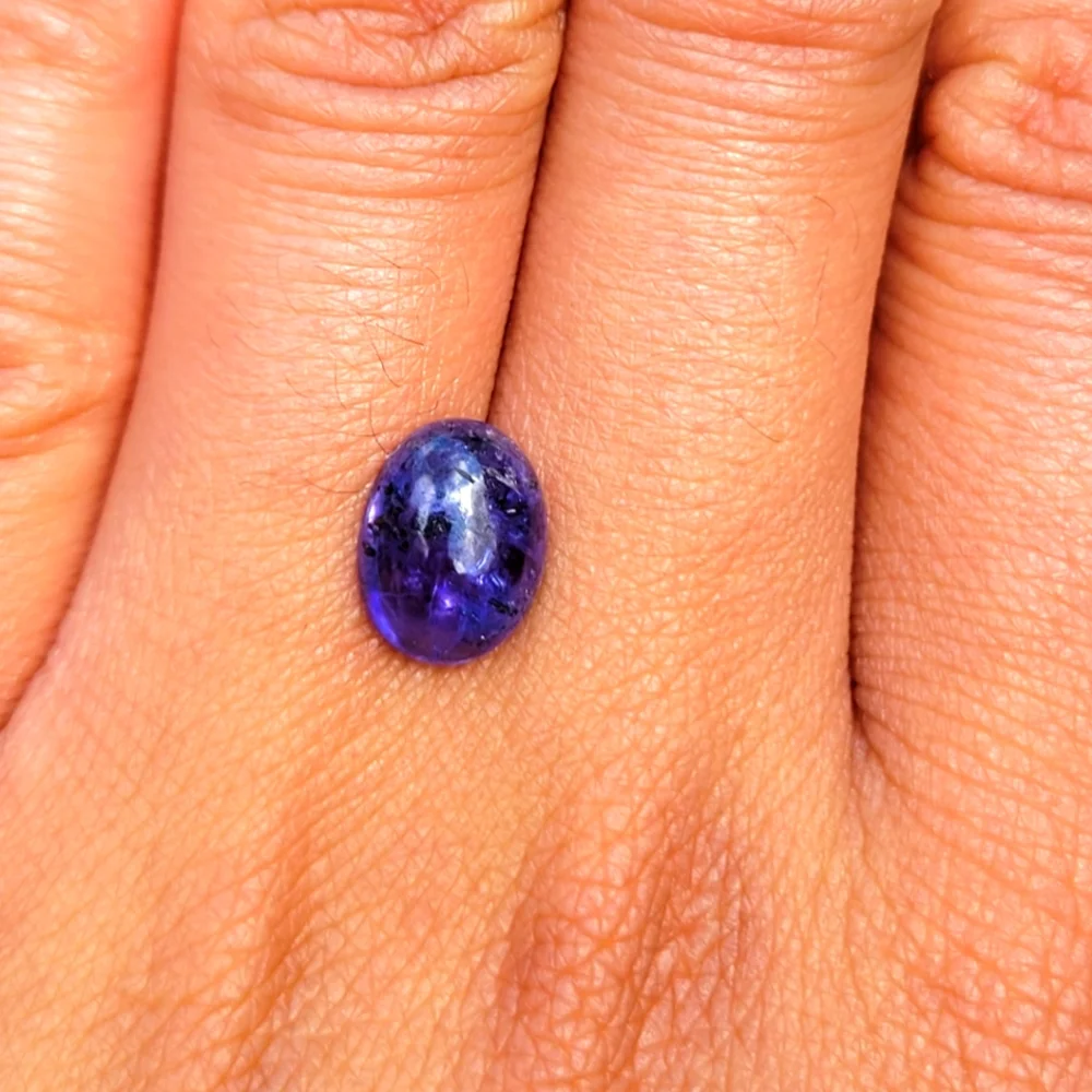 14+ Carat Tanzanite Cabochon Parcel - Picture 6 of 9